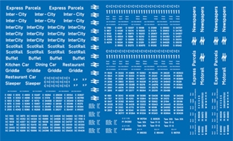 Coaching stock number and lettering transfer set for BR diesel era