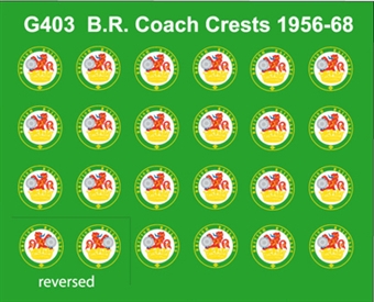 British Railways coaching stock crest transfers - pack of 24