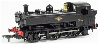 Class 16xx Pannier 0-6-0PT 1655 in BR black with late crest