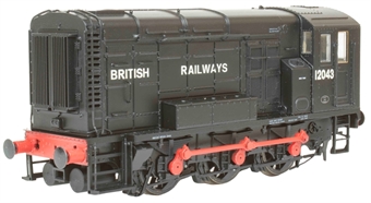 Class 11 12043 in BR black with BRITISH RAILWAYS lettering