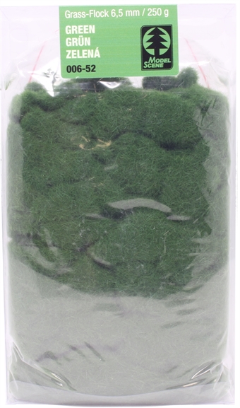 Static grass flock - 6.5mm - green 250g