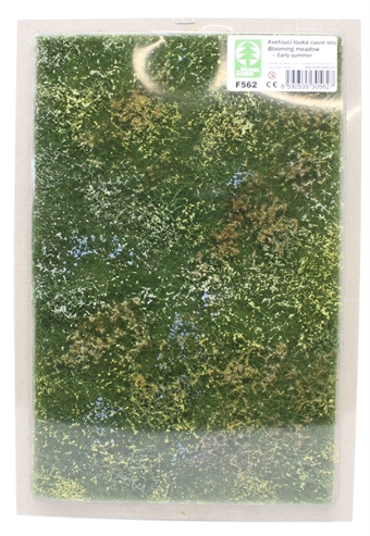 Premium grass mat - blooming meadow - summer - 280mm x 180mm
