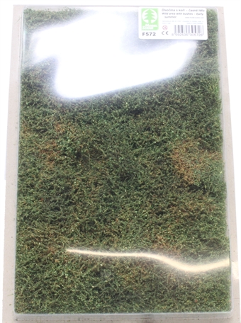 Premium grass mat - wild area with bushes - early summer - 280mm x 180mm