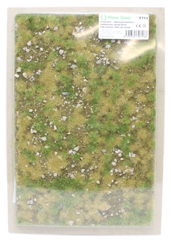 Premium grass mat - late summer with stones - 280mm x 180mm