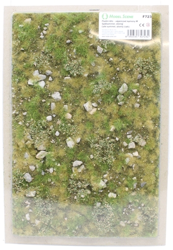 Premium grass mat - stone outcrop - late summer - 280mm x 180mm