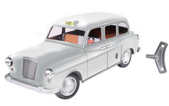 Mettoy Austin FX4 London Taxi in Silver. Production run of <1500