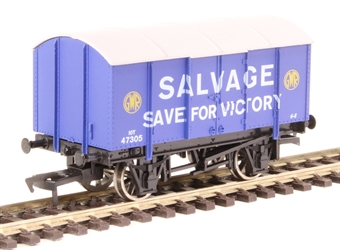 4-wheel gunpowder van "Salvage, Save for Victory' 47305 in Dark Blue - Limited Edition for Modeleisenbahn Union