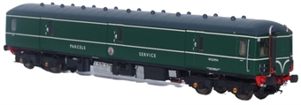 Class 128 single-car DPU W55994 in BR green with speed whiskers with split headcode box & corridor connection