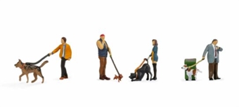 Dog Walkers (4) Figure Set