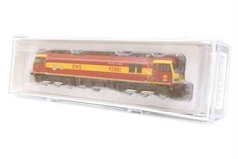 Class 92 92001 "Victor Hugo" in EWS maroon and gold - Digital fitted