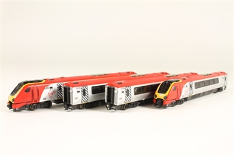 Class 220 4 car Voyager DMU 220 004 "Cumbrian Voyager" in Virgin Trains livery (250 produced)