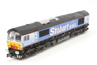 Class 66/4 66411 in "Eddie the Engine" Stobart Rail livery (unpowered dummy)