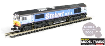 Class 66/4 66411 in "Eddie the Engine" Stobart Rail livery