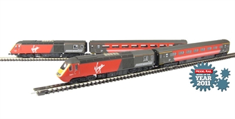 Class 43 HST book pack with 43071, 43067 and two Mk3 coaches in Virgin Trains red & black livery