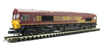 Class 66 66115 in EWS livery. Powered