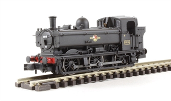 Class 57xx Pannier tank steam loco 3616 in BR black with late crest