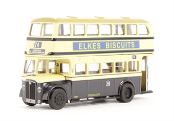 Daimler Birmingham City Transport 3225 bus No.24 to Warstock "Elkes Biscuits & Hercules Cycles"