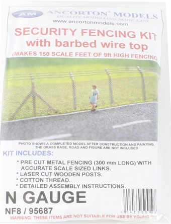 Security fencing with barbed wire kit 9ft high (150ft long)