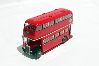 Guy Arab d/deck bus in red "London Transport"