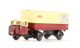 Mechanical Horse in Scammell van trailer in British Rail livery