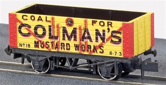 7 Plank Open Coal Wagon 'Colman's Mustard Works' No. 18
