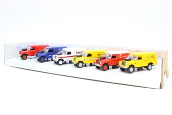 Set of 6 Land Rover Defenders