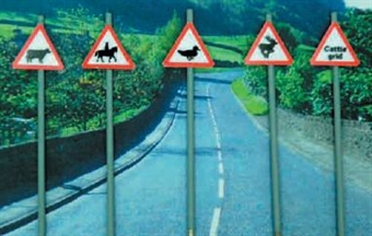 Modern Road Signs - Warning signs pack 1