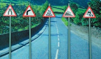 Modern Road Signs - Warning signs pack 3