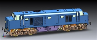 Class 23 Baby Deltic D5903 in BR 2-tone green with small yellow warning panel - Cancelled from production