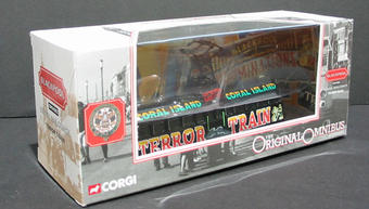 Blackpool Brush Railcoach tramcar No. 634 in "Coral Island Terror Train" Black all-over advertising livery