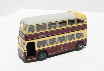 AEC Q side engine, front ent. d/deck bus in Centenary packaging "Cardiff"