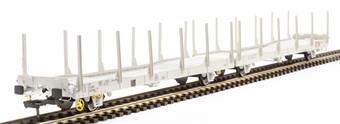 IPA twin single deck car carrier with side stakes in STVA grey - pack of 2