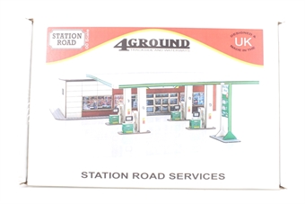 Modern petrol station - "Station Road Services" - wooden kit