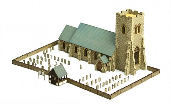 St Michaels Church Collection - includes church, gravestones and fencing - wooden kit