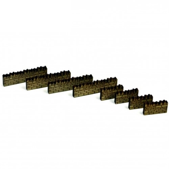 Stone Short Wall Sections - wooden kit