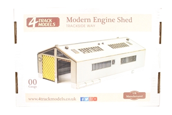 Modern double-track engine shed - Wooden kit