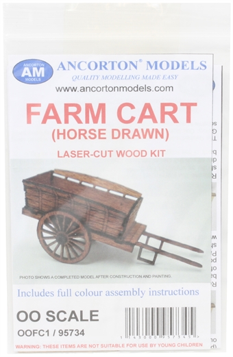 Horse-drawn farm cart- laser cut wood kit