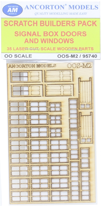 Pack of signal box doors and windows for scratch builders