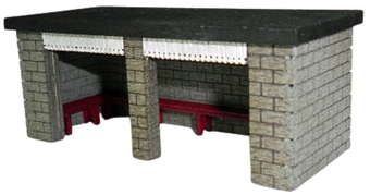 Stone-built station waiting room - laser cut wood kit