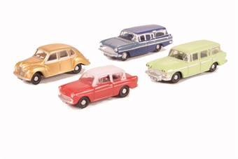 Pack of four assorted 1960s cars for Carflat wagons