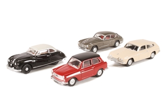 Pack of four assorted 1960s cars for Carflat wagons