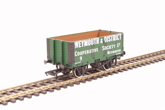 7-plank open wagon in green - Weymouth and District Co-Operative - No. 9