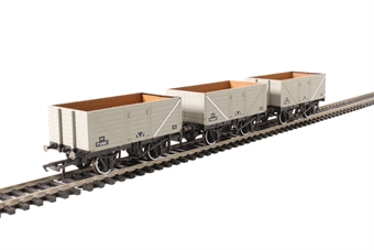 7 plank wagons in BR grey - pack of three