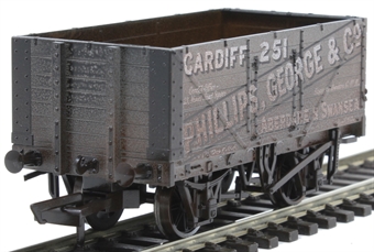 7 plank wagon - "George and Company, Cardiff" - weathered