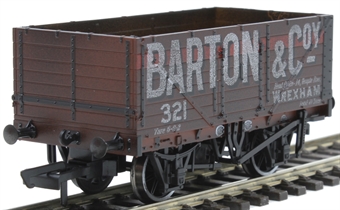 7 plank wagon - "Barton and Company, Wrexham" - weathered