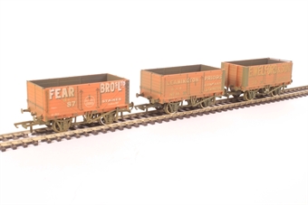 Pack of three 7 plank wagons - Fear Bros 87- Leamington 14 - Welford 38 - Weathered