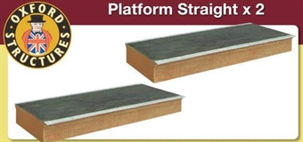 Pair of brick-sided straight platform lengths - Now to be produced as Hornby R7285