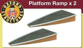 Pair of brick-sided platform ramps - Now to be produced as Hornby R7286