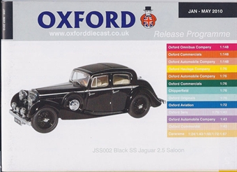 Oxford Diecast 32-page A6 catalogue - Jan 2010 to Apr 2010. Includes OO, N & O gauge items