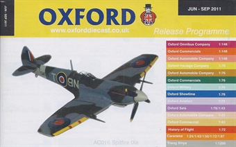 Oxford Diecast 32-page A6 catalogue - Jun 2011 to Sep 2011. Includes OO, N & O gauge items